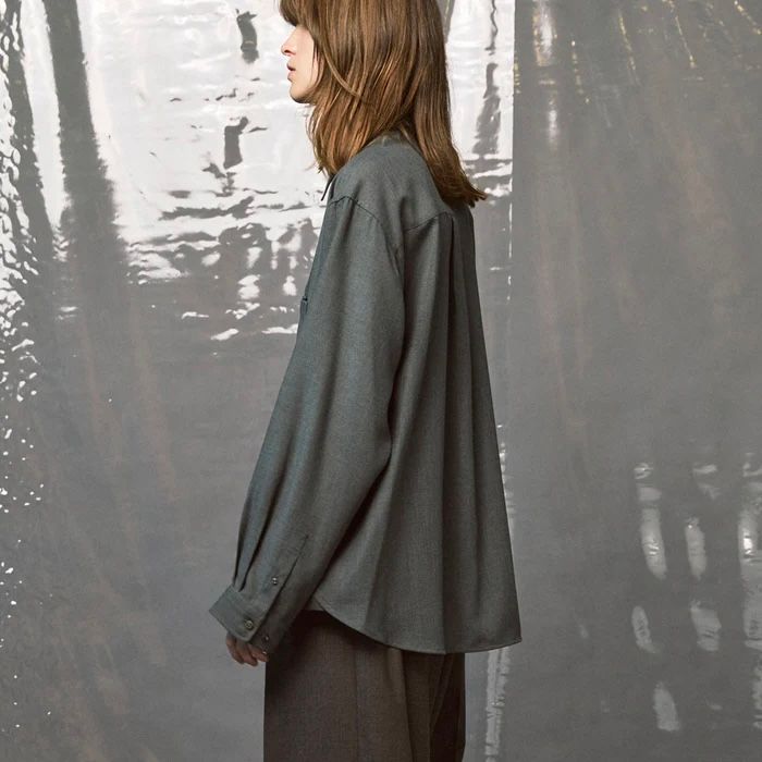 【残り一点】Wool Like Regular-Over Shirt