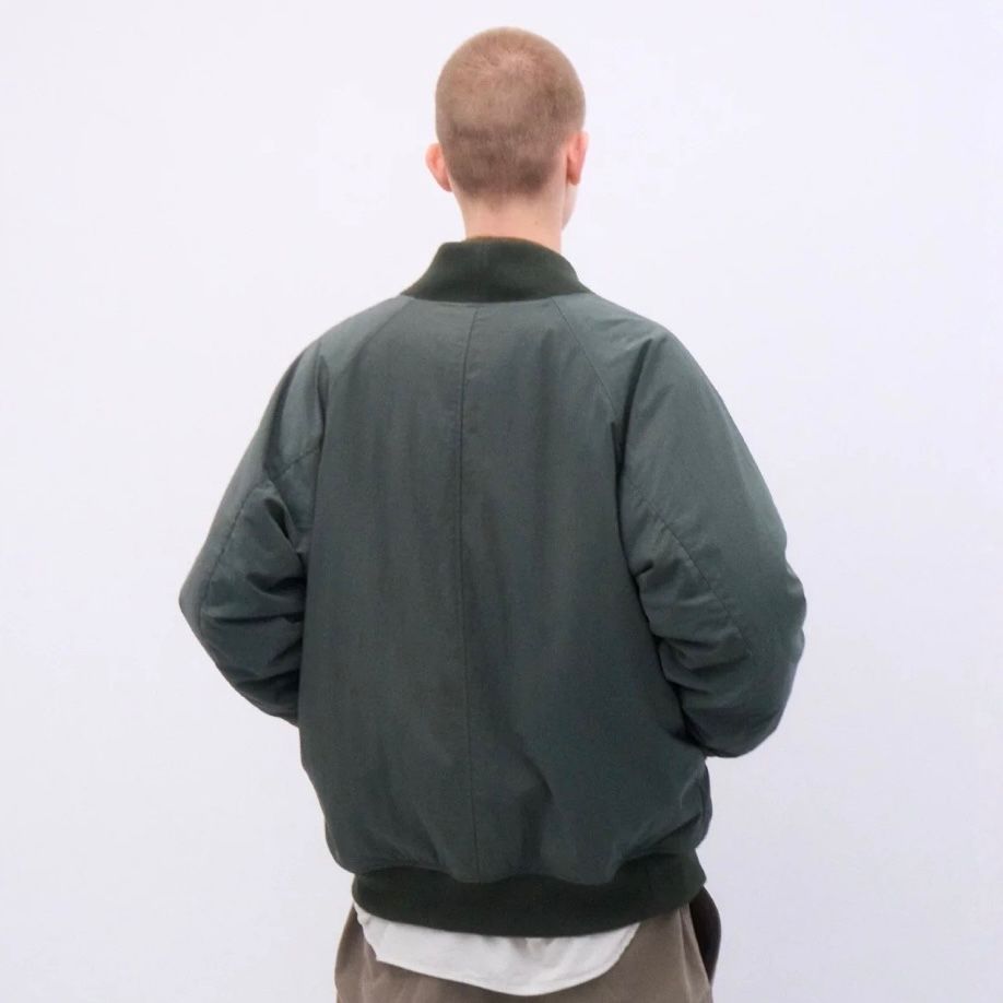 【残り一点】Fibril Nylon Satin Flight Jacket