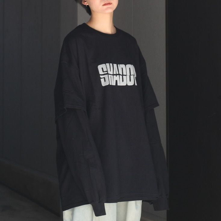 【残りわずか】Layered Oversize Long T-shirt - ONE SIZE