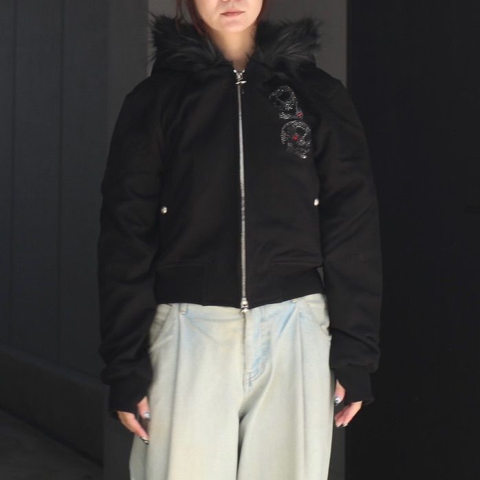 【残り一点】TC Angels Crystal Embellished Hooded Zip Up