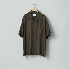 【残りわずか】Cupro Twill Oversized Open Collar S/S Shirt