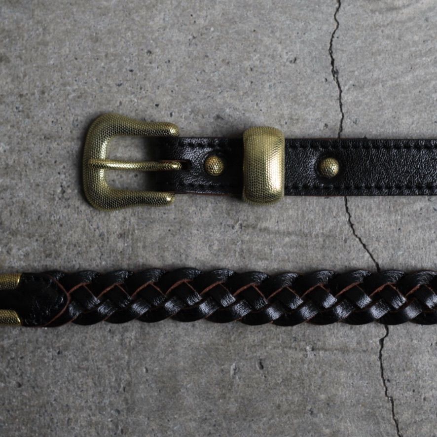 【残り一点】Dotted Western Buckle Lace Up Belt(GOLD)