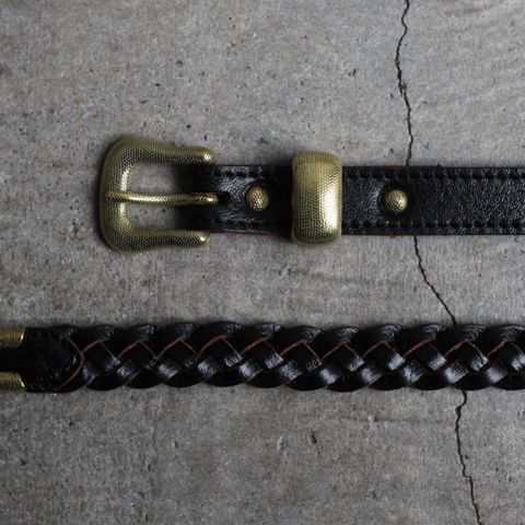 【残り一点】Dotted Western Buckle Lace Up Belt(GOLD)