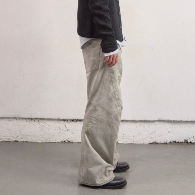【残りわずか】3D Twisted Wide Leg Jeans