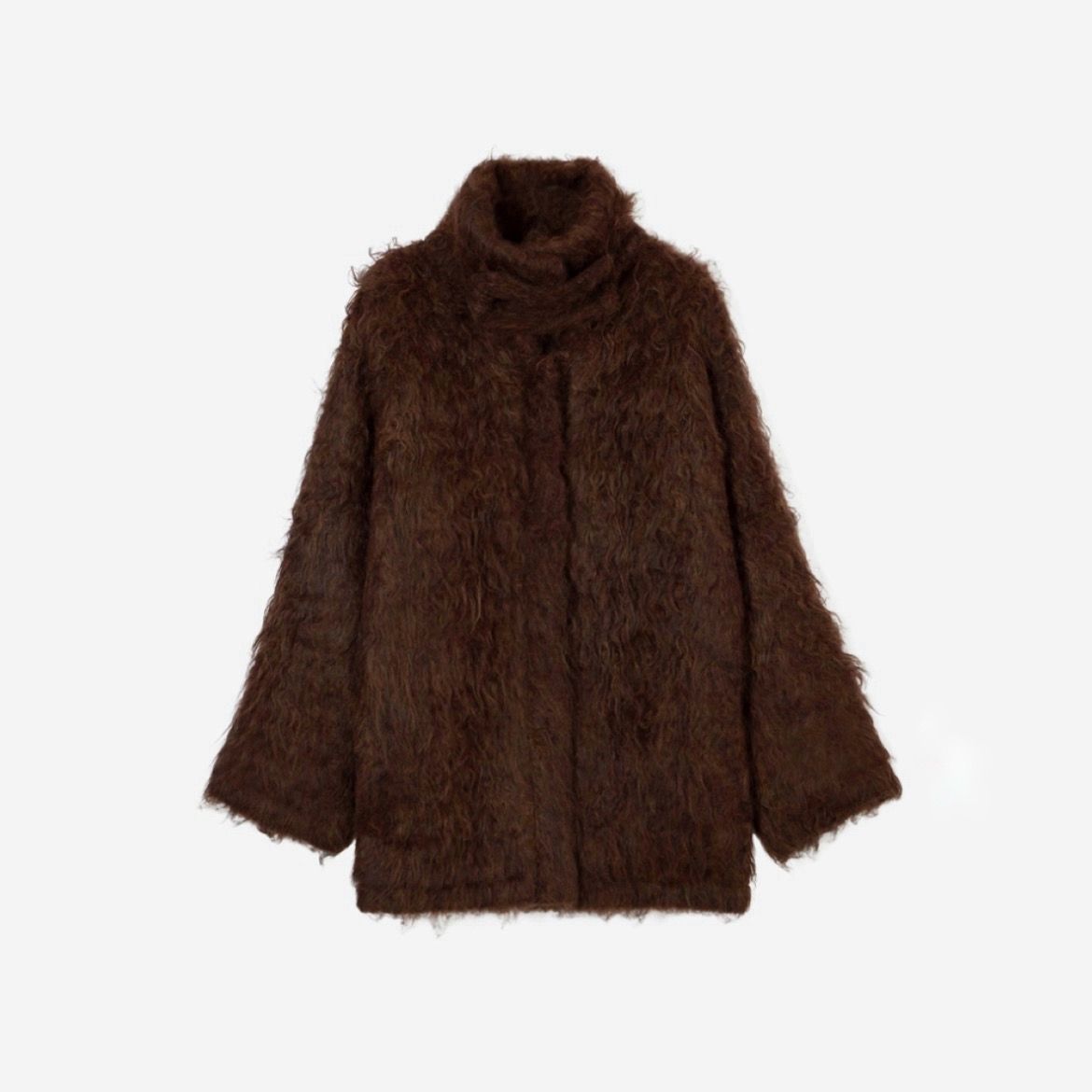 BIG COLLAR KNIT FUR JACKET – NOUNLESS