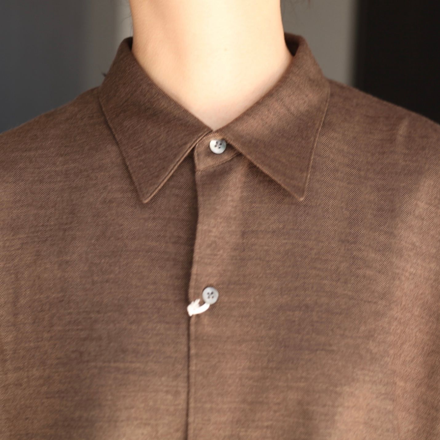【残り一点】36G Wool Ideal Herringbone Shirt