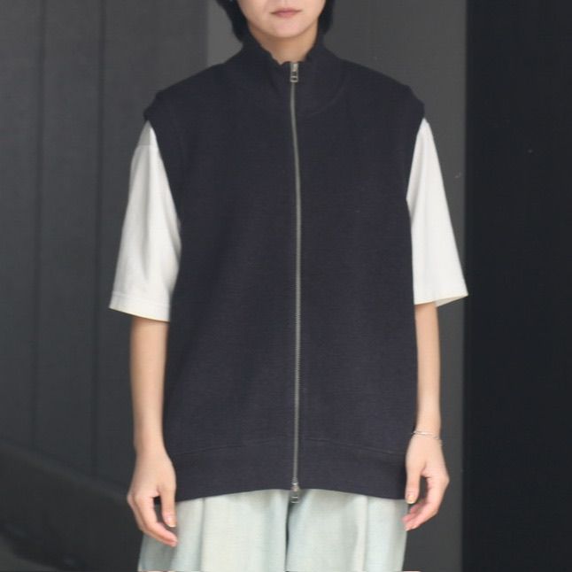 【残りわずか】Moss Stitch Zip Vest