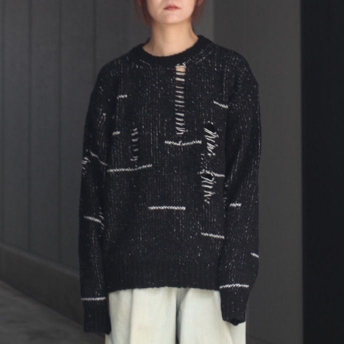 【残り一点】Damaged Crewneck Sweater