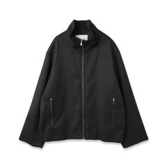 【残り一点】Double Cloth Kersey Zip Up Stand Collar Short Coat