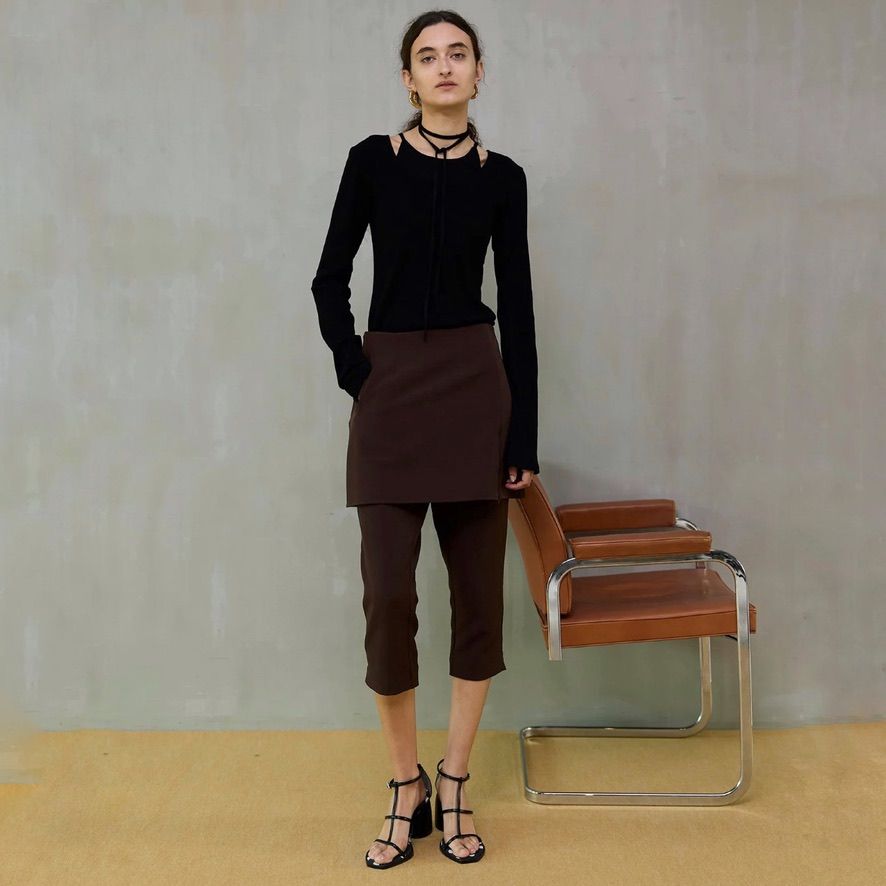 【残り一点】レイヤードリブトップス