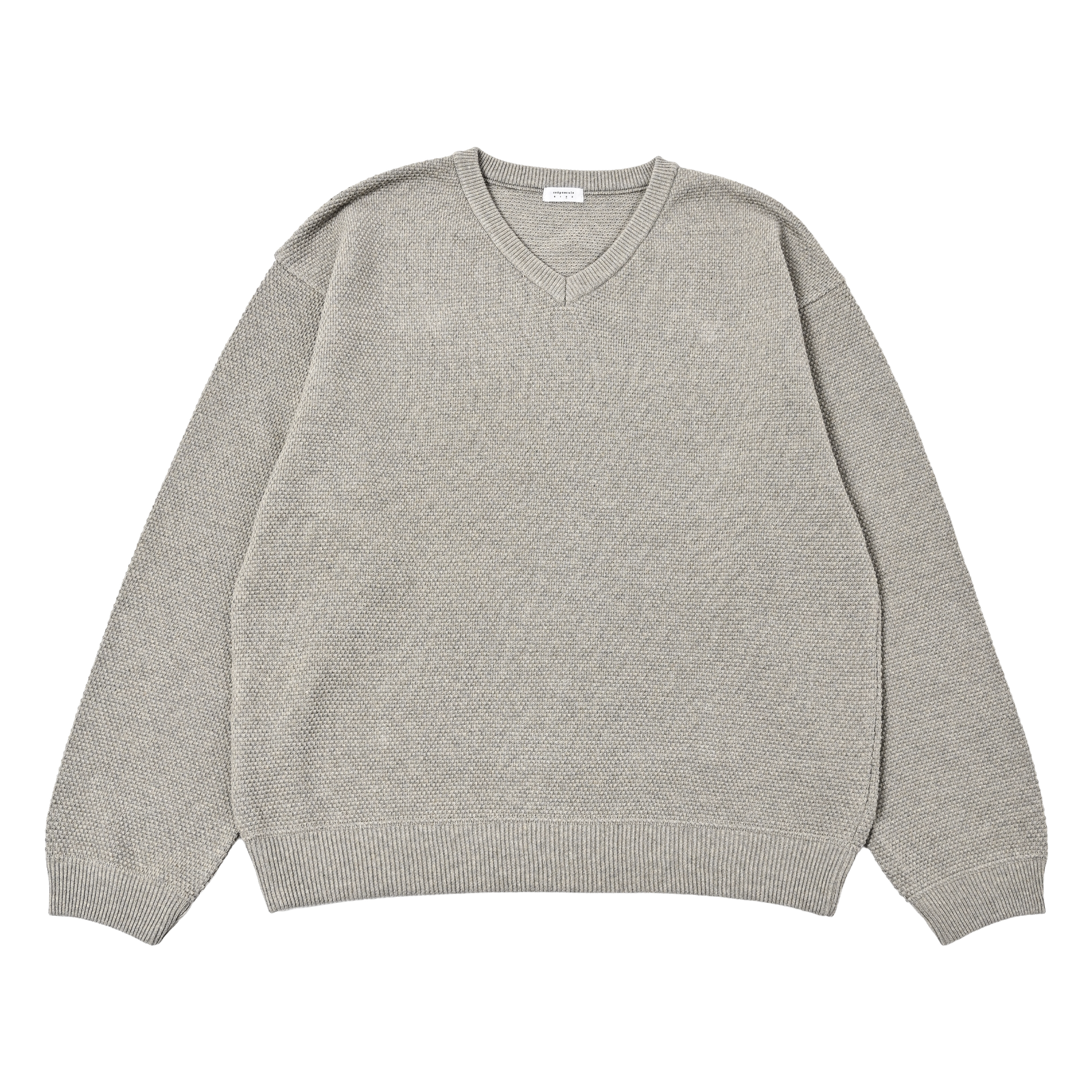【残り一点】Moss Stitch V Neck PO