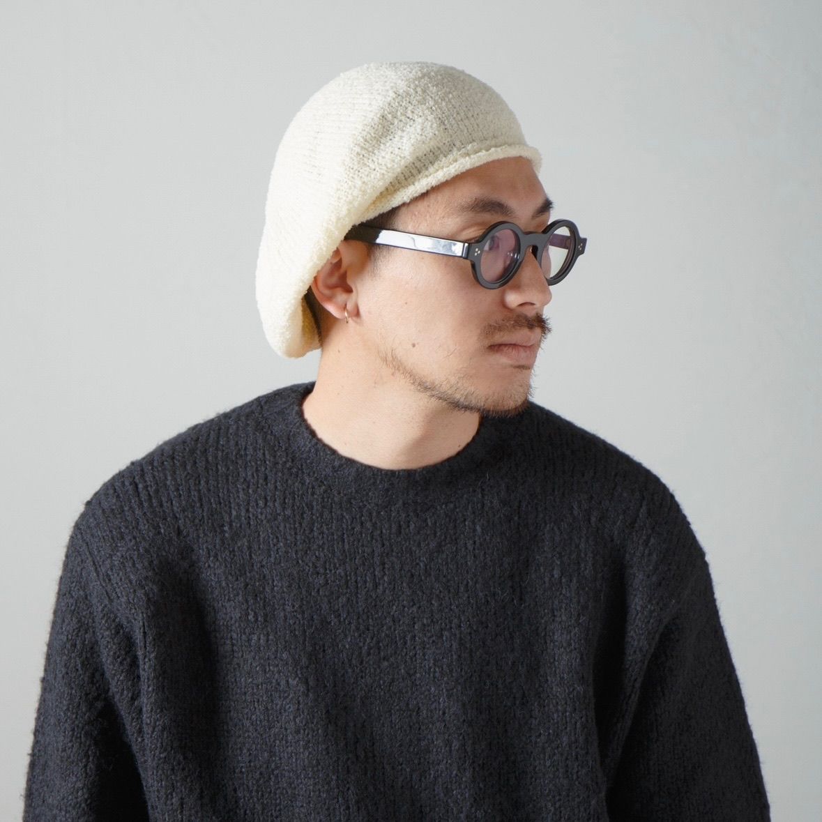 【残り一点】Curling Yarn Beret