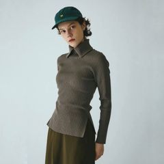 【残り一点】Stand Collar Knit Top