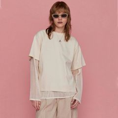 【残り一点】Multiway Mesh Fabric Layered Tee