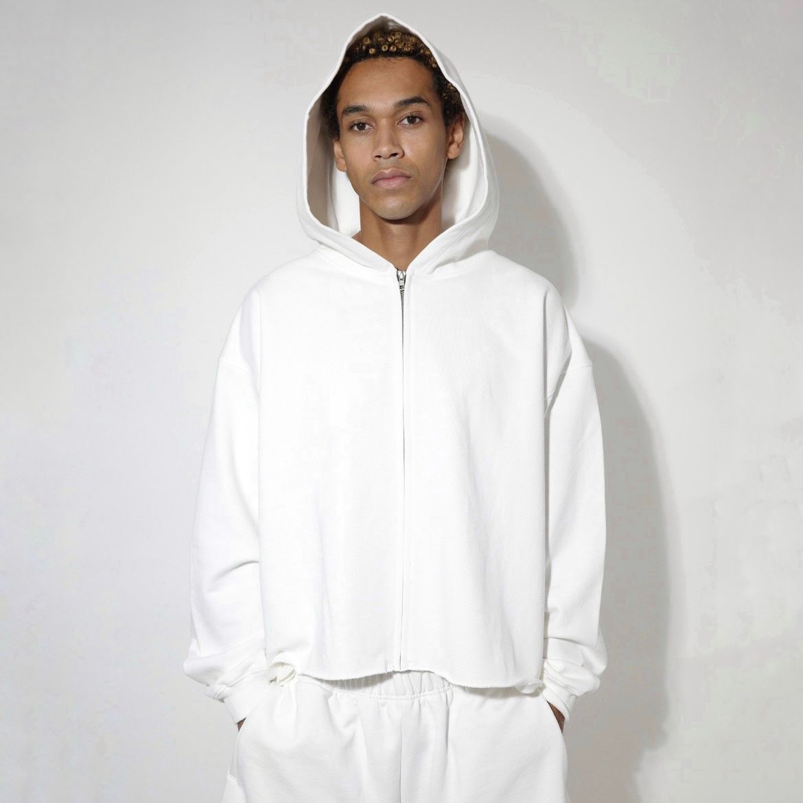 【残り一点】Cut Off Wide Zip Sweat Hoodie