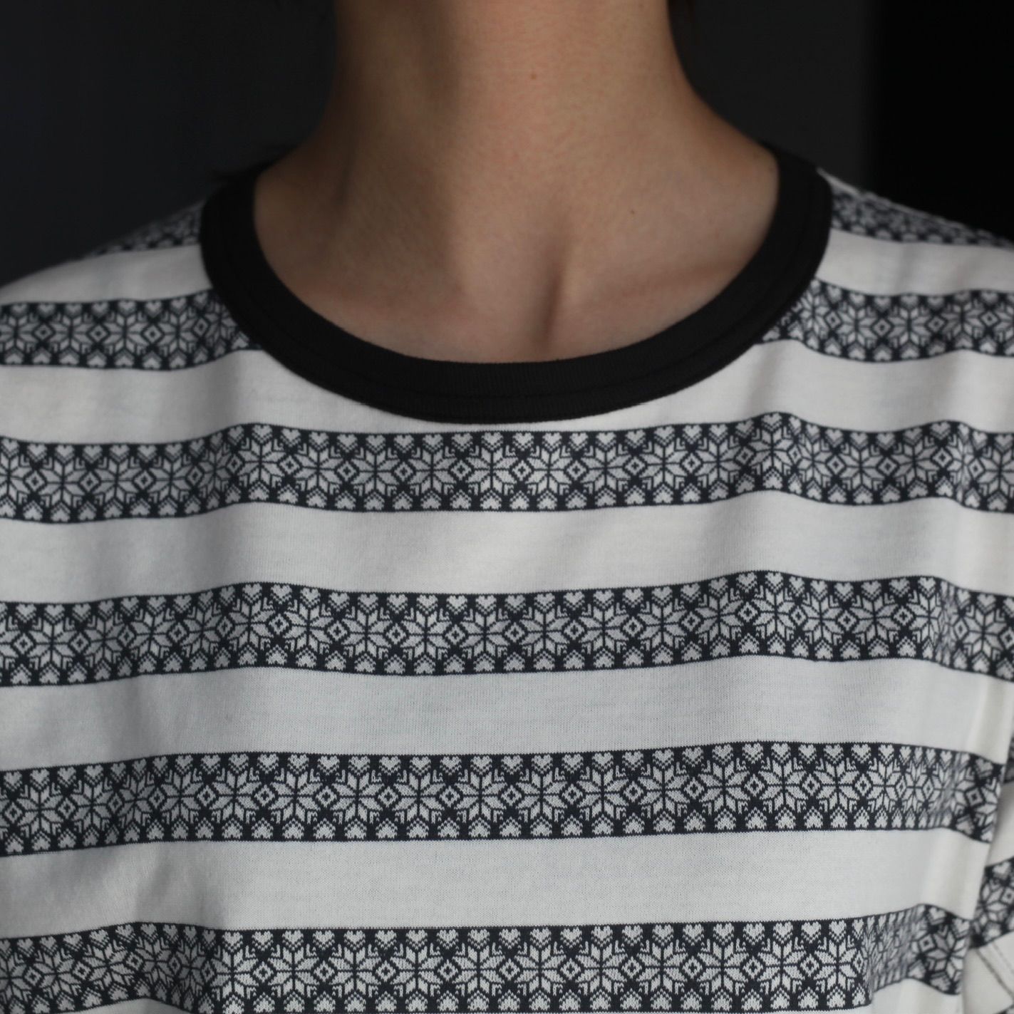 【残り一点】Nordic Pattern Jacquard T-Shirt