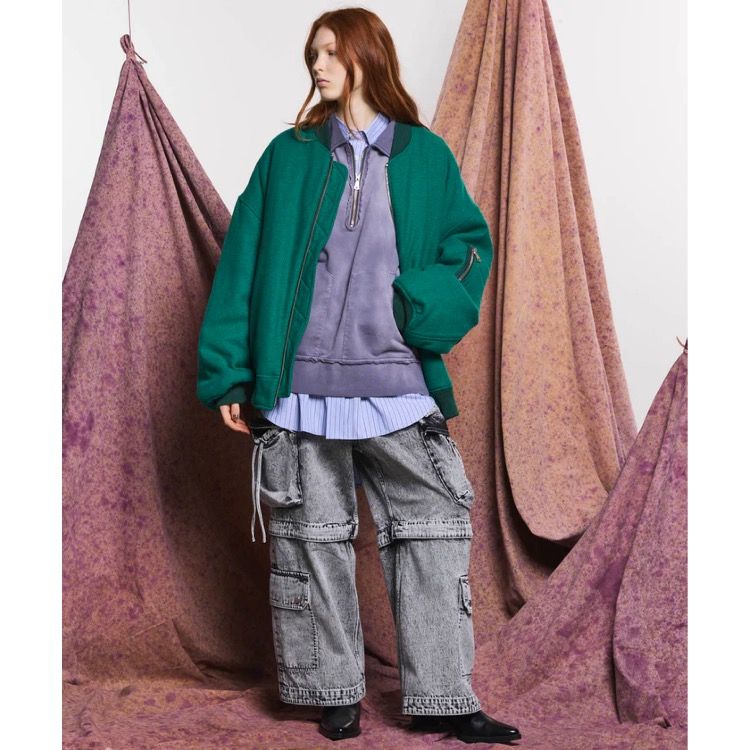 【残り一点】Big Pocket 2way Baggy Denim Cargo Pants