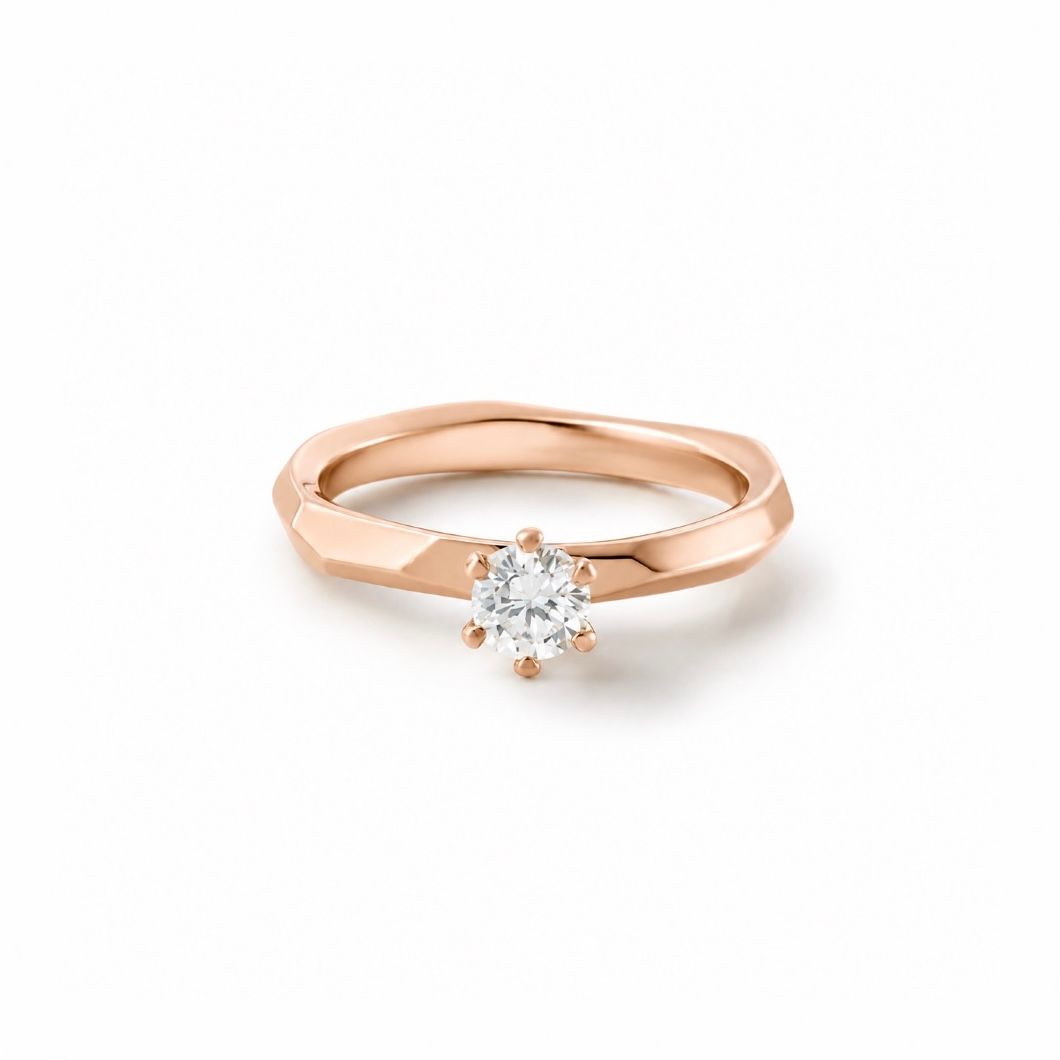 【お取り寄せ注文可能】Quon Round Ring(K18 PINK GOLD)