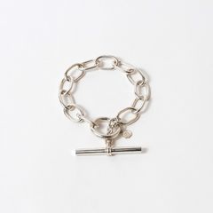 【お取り寄せ注文可能】Oval Link T-Bar Bracelet(WHITE)