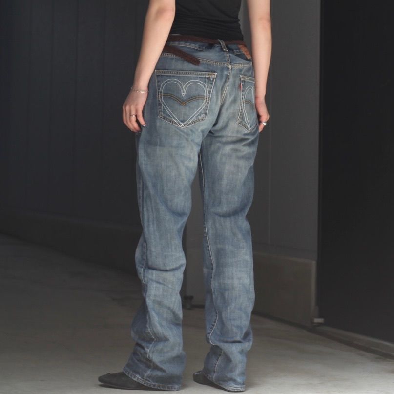 【残り一点】Vintage Levi's Heart Pocket Damage Denim_SIZE M