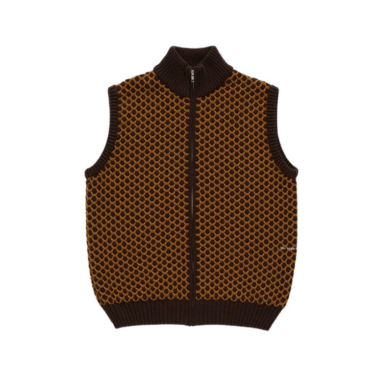 【残り一点】Knitted Full Zip Vest