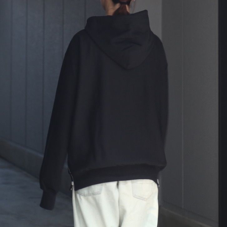【残り一点】Leather Pocket Sweat Hoodie
