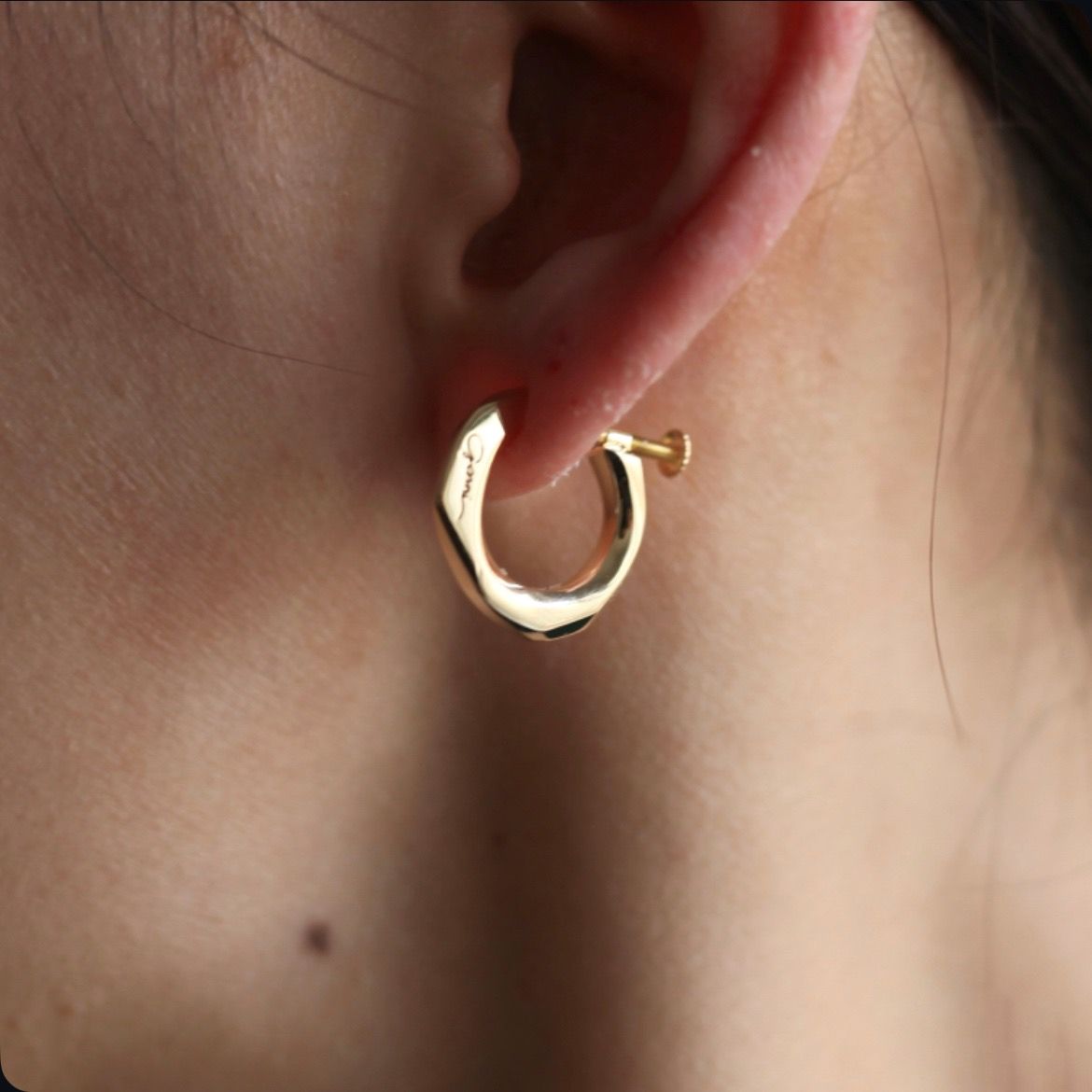 【お取り寄せ注文可能】K10 Crockery Earring_L(GOLD)