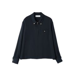 【残り一点】Dry Stretch Cloth Button-Tab Pocket Zip Up Shirt