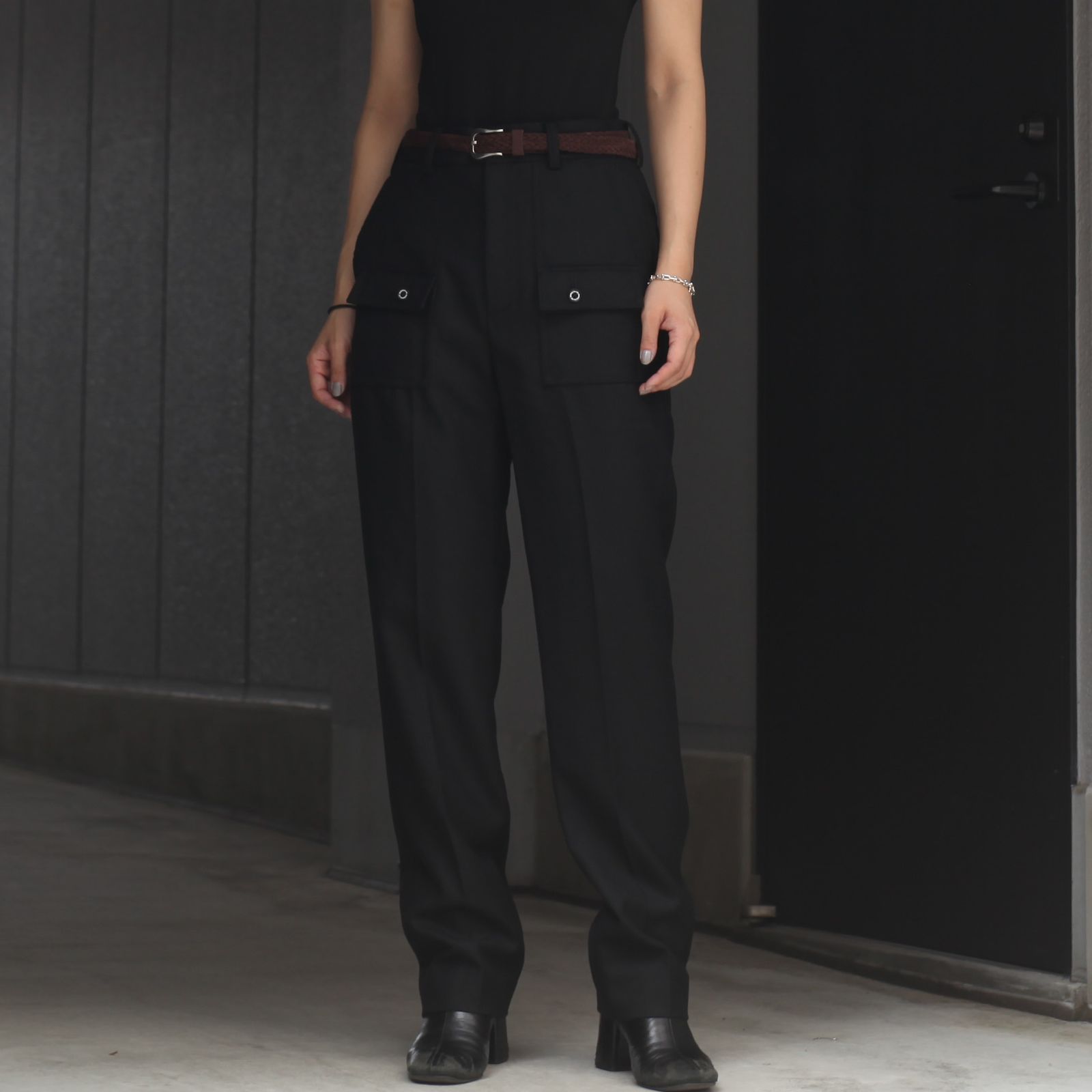 DAIRIKU デッキディテールウールスラックス　白 DAIRIKU デッキディテールウールスラックス 白