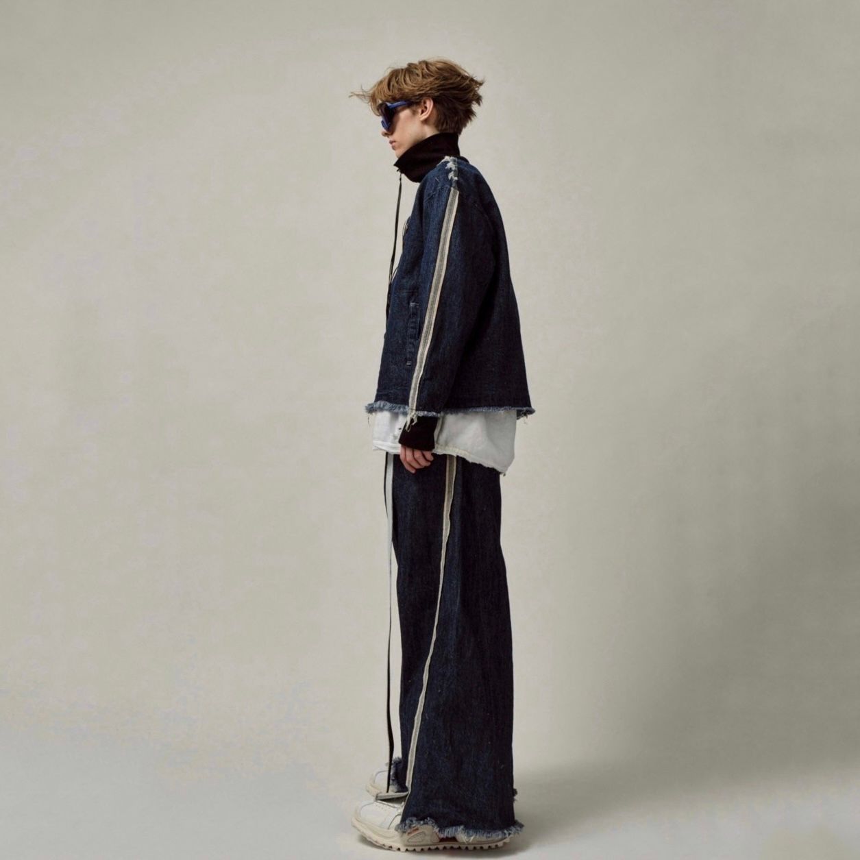 【残りわずか】Slash Seam Inside-Out Twisted Jeans(70's SELVEDGE DENIM)