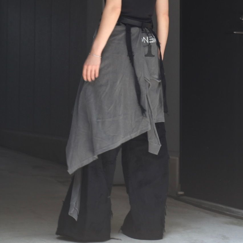 【残り一点】Twist Buggy Jean Boro Crust With Wrapped(NOIR)