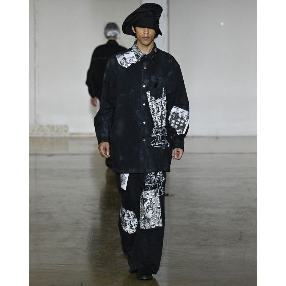 【残り一点】Paper Bonding Rubber Coating Denim Pants