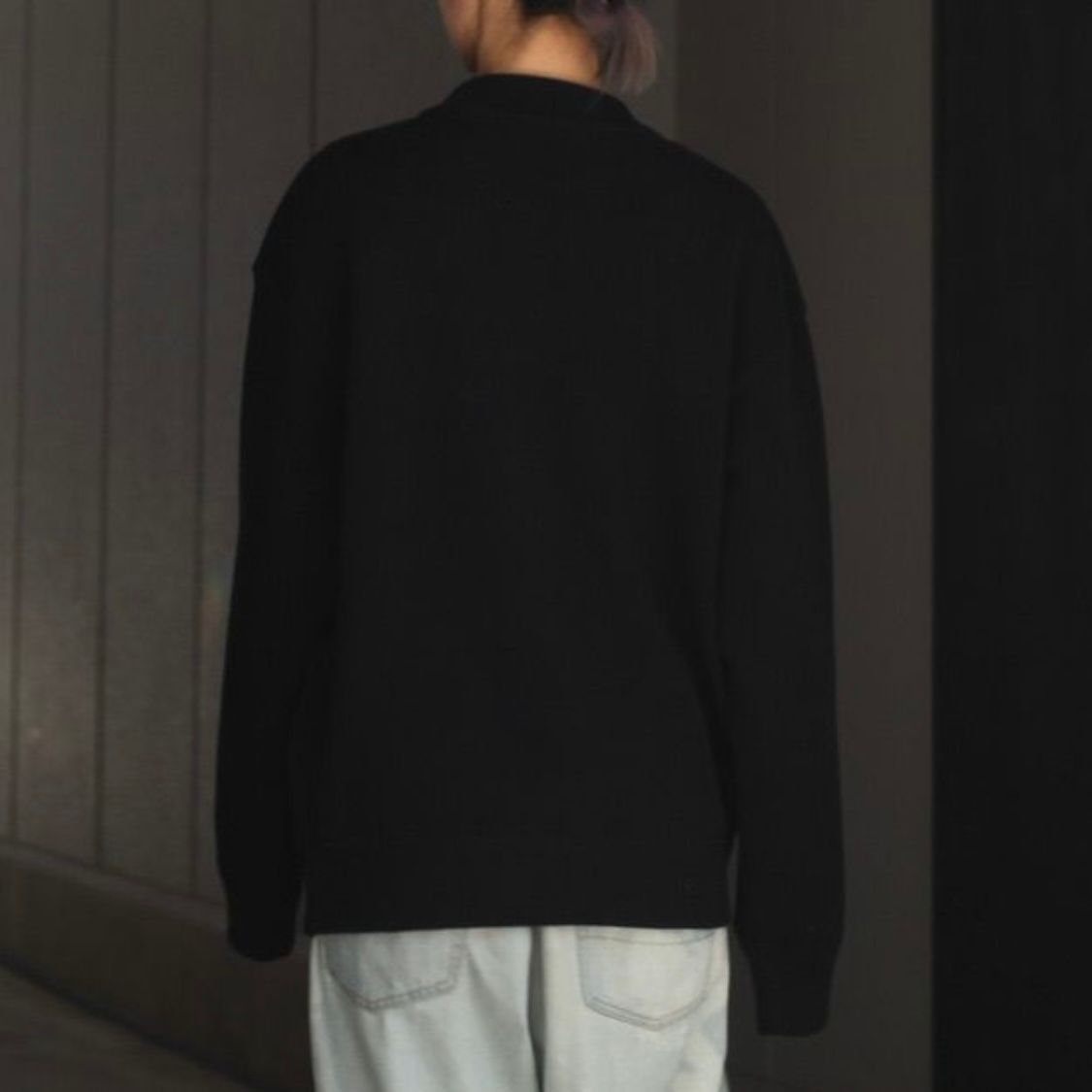 【残りわずか】Moss Stitch Moc Neck L/S Sweat