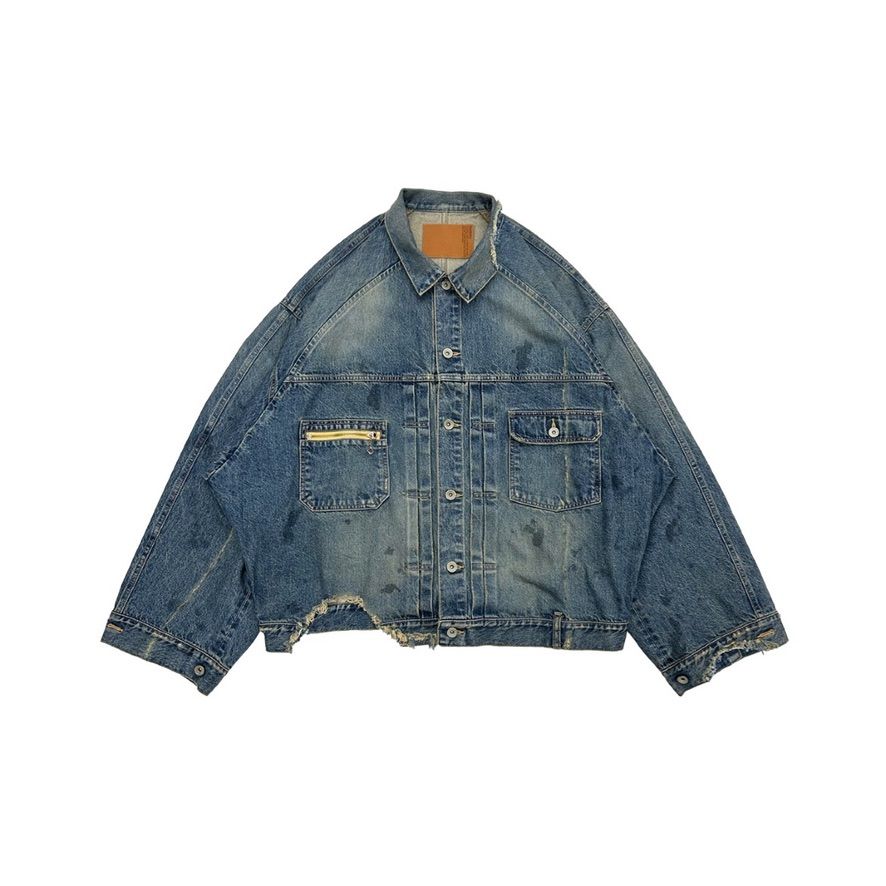【残り一点】"80Year" Damage Denim Jacket