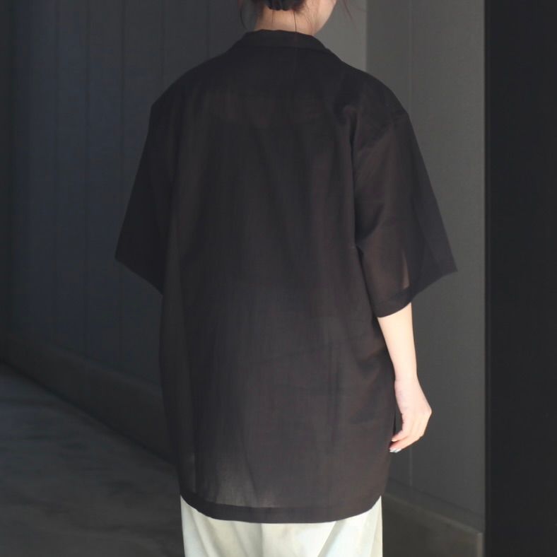 【残り一点】シアーコットンオープンカラーS/Sシャツ
