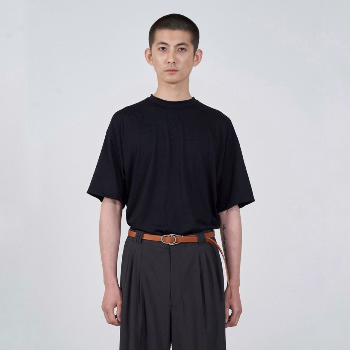 【残りわずか】Double Buckle Leather Belt