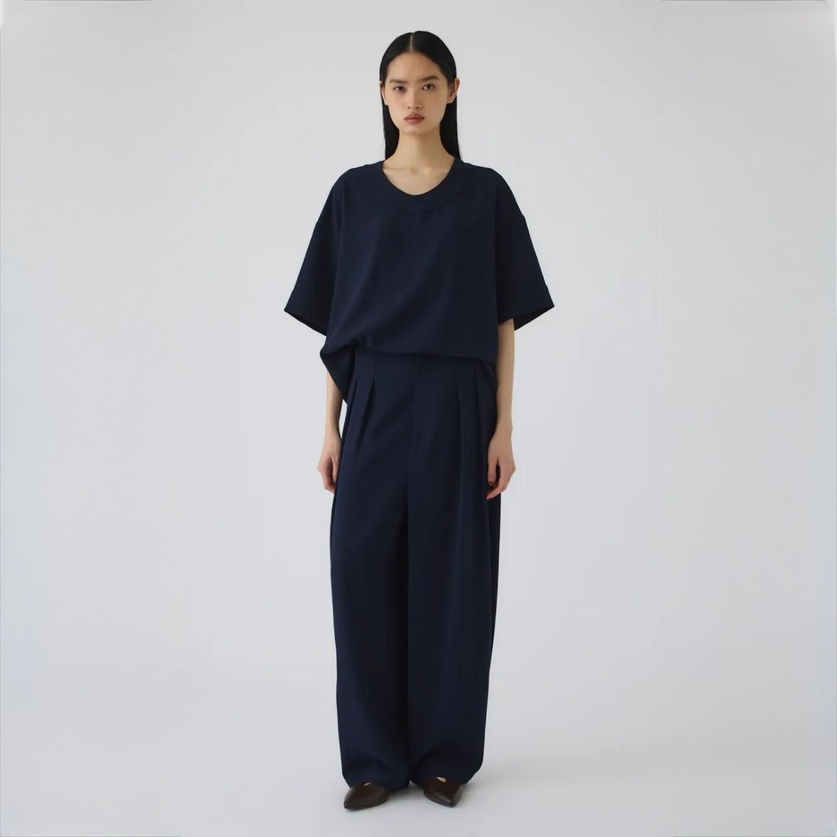 【残り一点】Georgette U-Neck Tops
