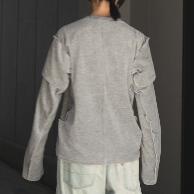 【残りわずか】Velour Double Layer Long Sleeve T-shirt