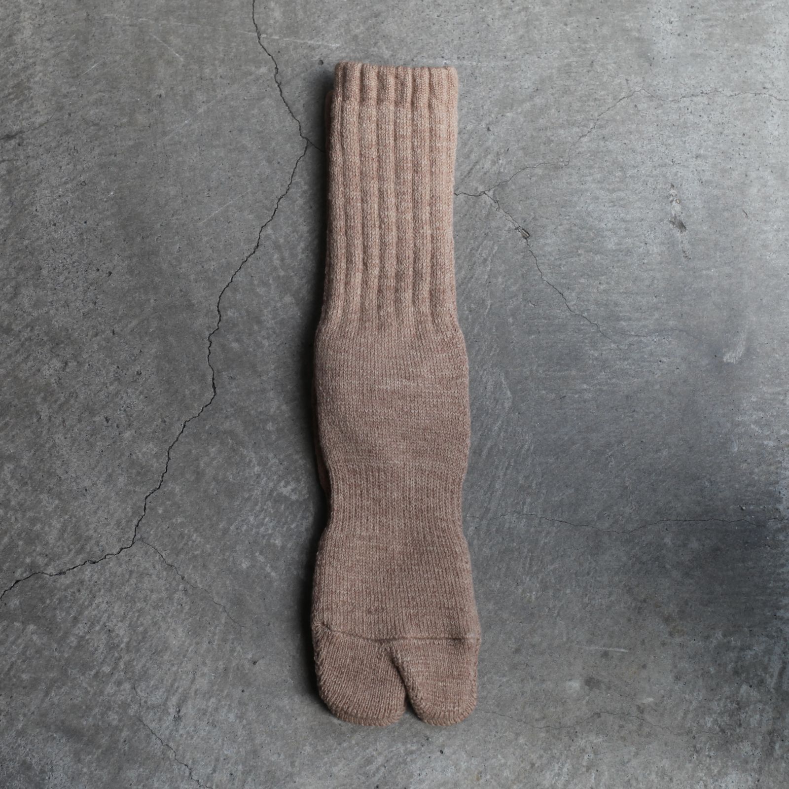 【残りわずか】Tabi Pile Socks Wool(HEATHER BEIGE)