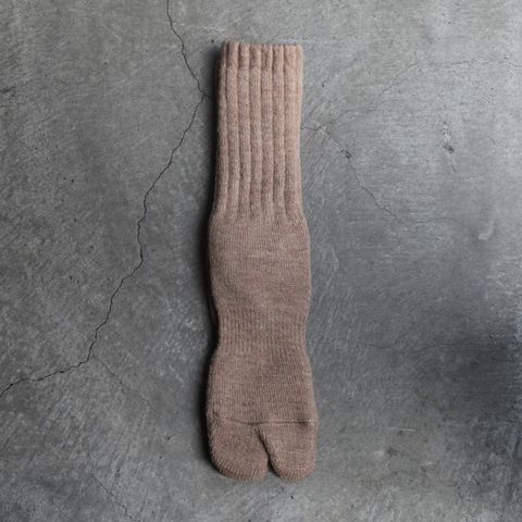 【残りわずか】Tabi Pile Socks Wool(HEATHER BEIGE)
