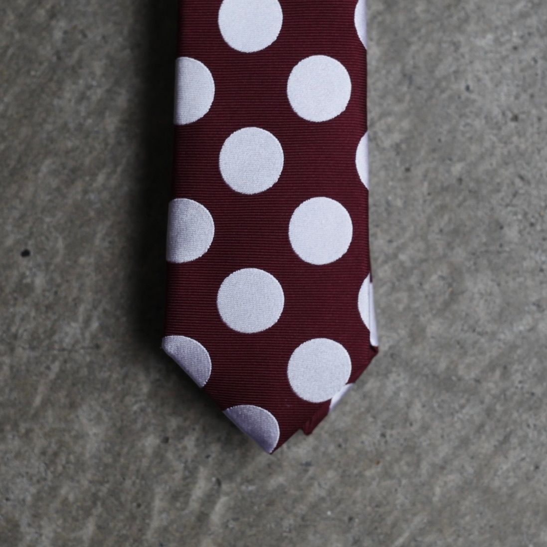 【残りわずか】55mm Dot Tie(BORDEAUX)