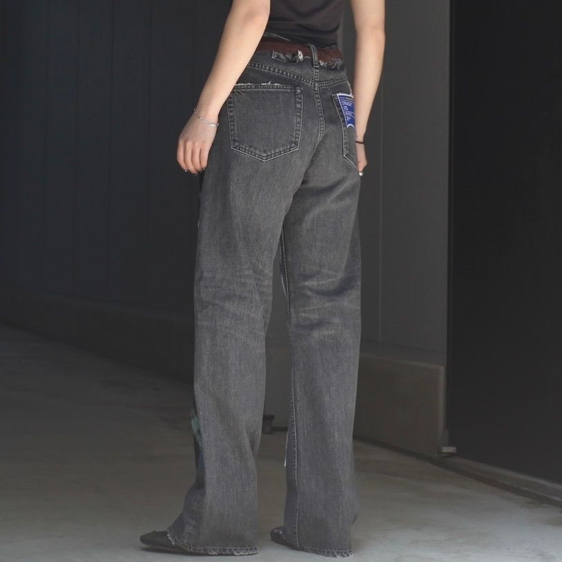 【残り一点】Flower Patch Work Denim Pants
