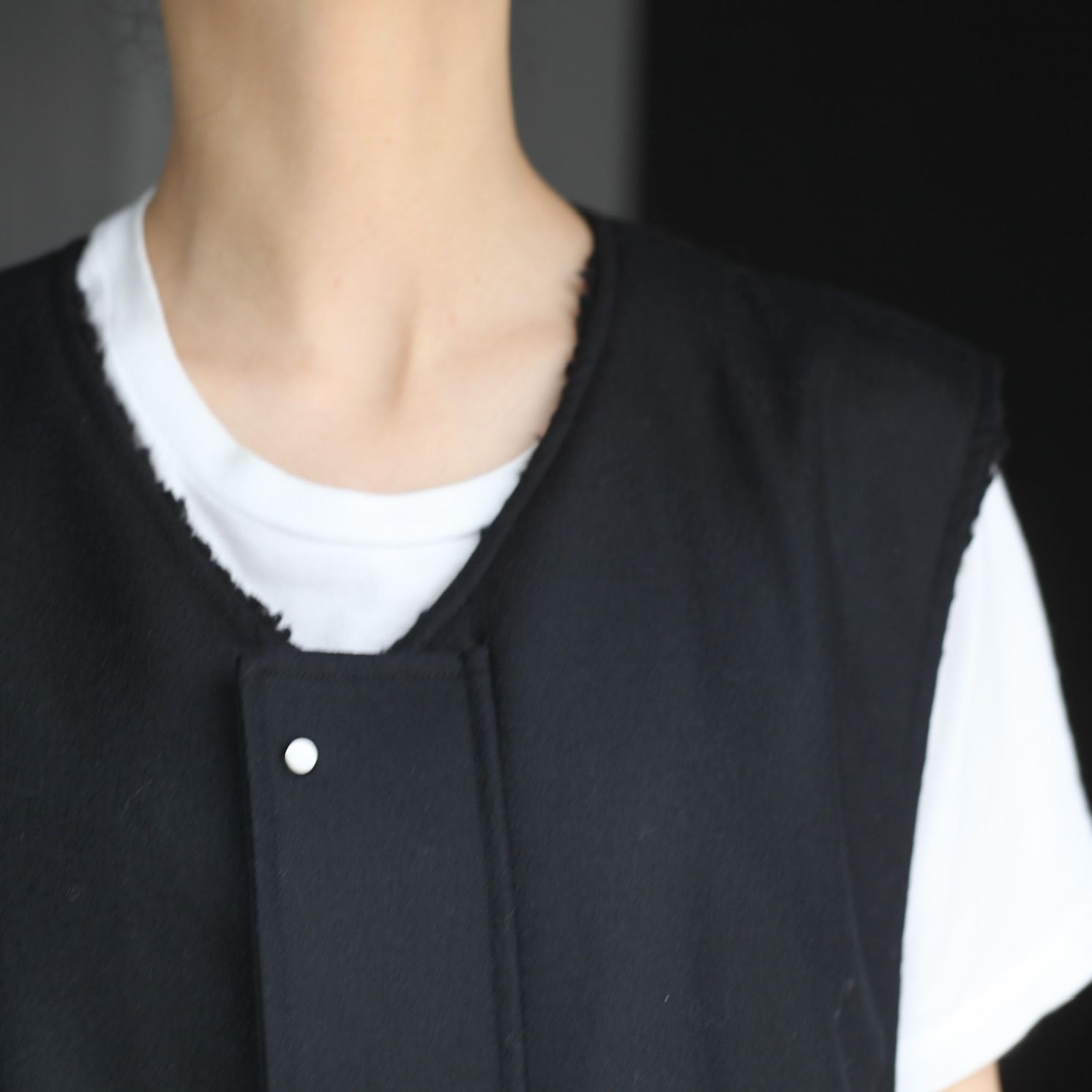 【残り一点】Wool Boa Reversible Vest - S