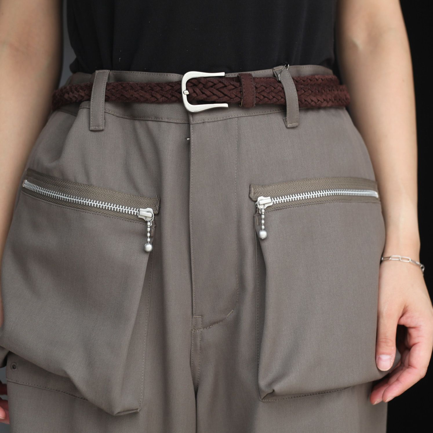 MATSUFUJI - 【残り一点】Wool Cargo Pocket Wide Trousers | ACRMTSM
