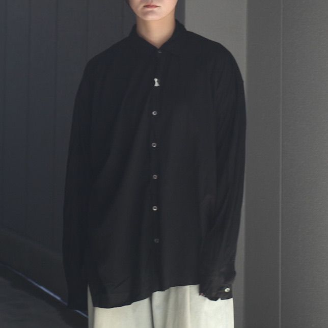 トップス KANEMASA PHIL. 46G Artisan L/S Shirt M KANEMASA PHIL / 46G Artisan L/S Shirt BLACK – CASDAY