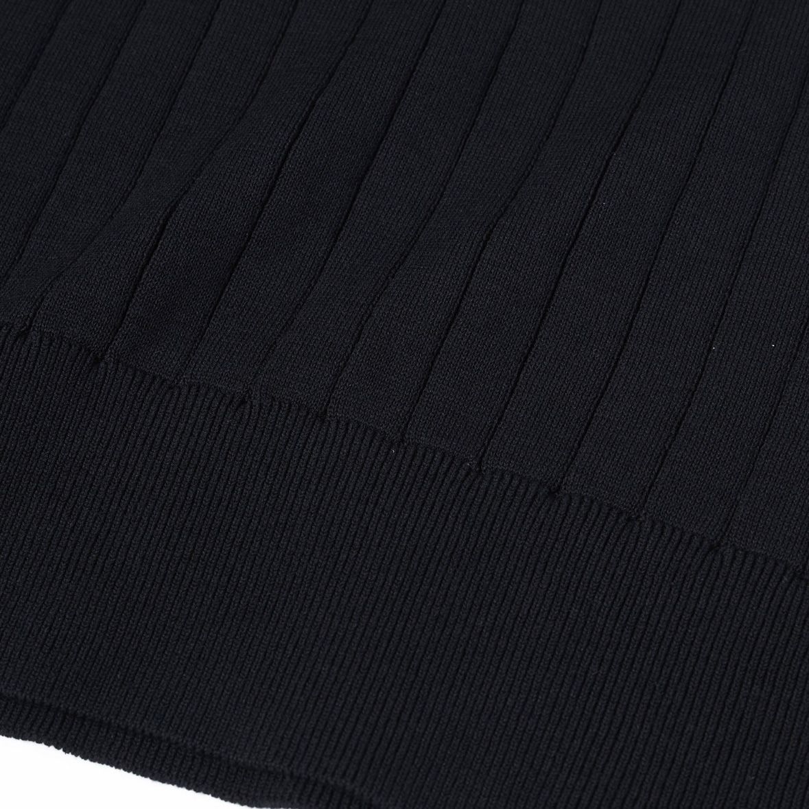 【残り一点】Wide Rib Skipper Collar Short Sleeve Knit