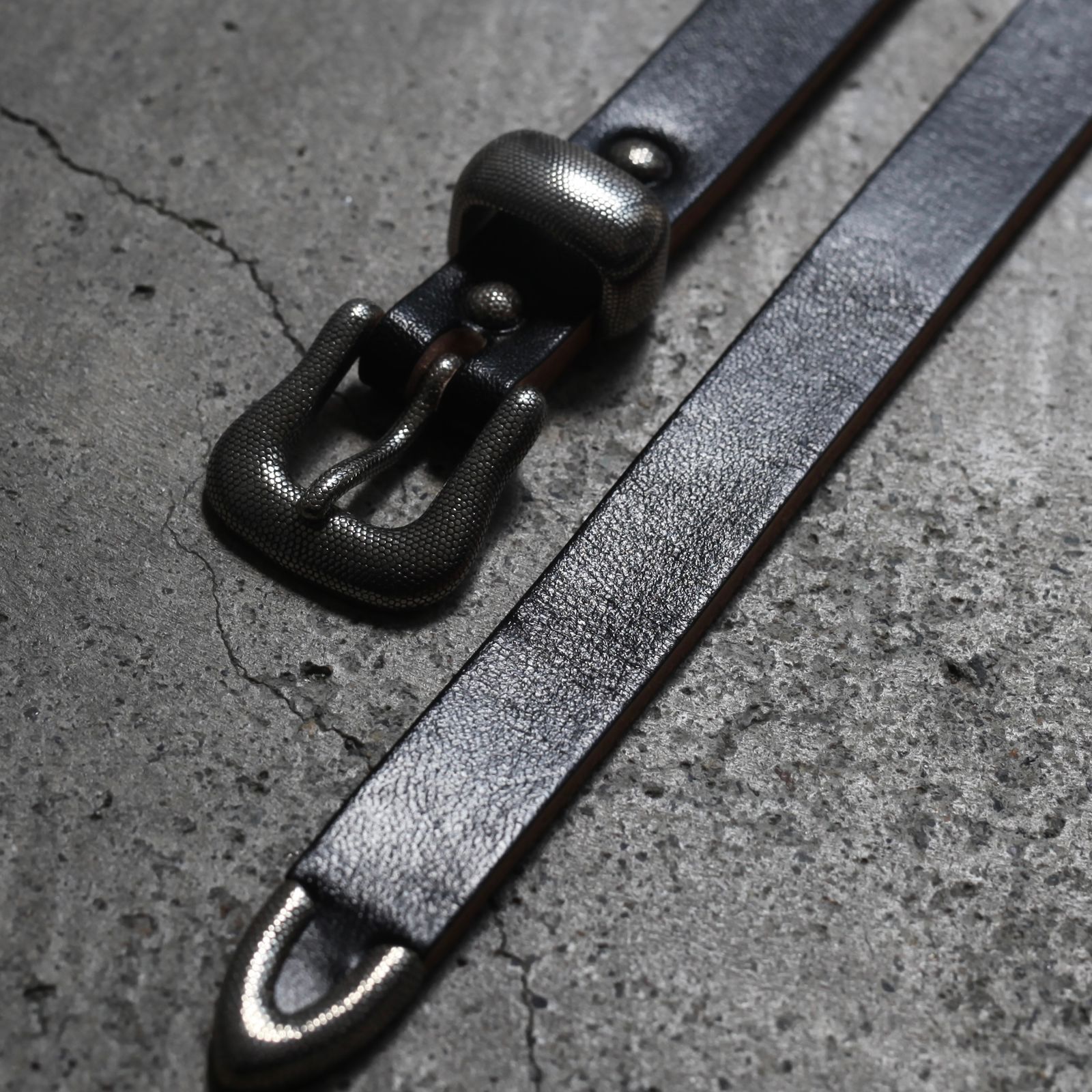 【残り一点】Western Buckle Belt(BLACK×SILVER)