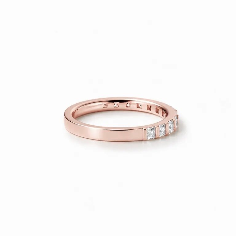 【お取り寄せ注文可能】Square Half Dia Ring(K10 PINK GOLD)