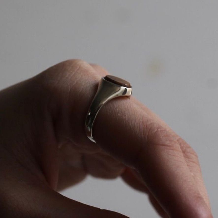 【残り一点】Signet Oval Ring M(TIGER EYE)