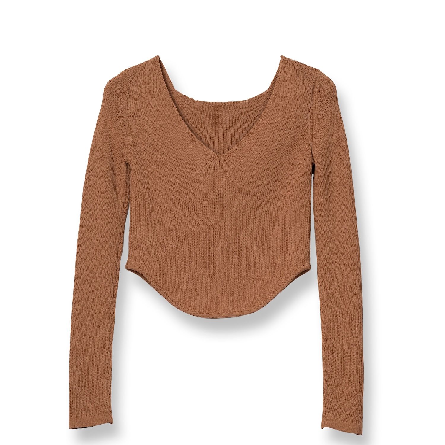 【残り一点】Matt Rib Layered Knit Tops
